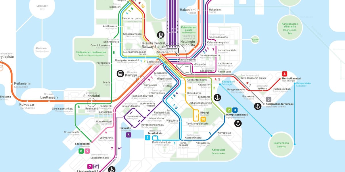 Mapa da Finlândia metro