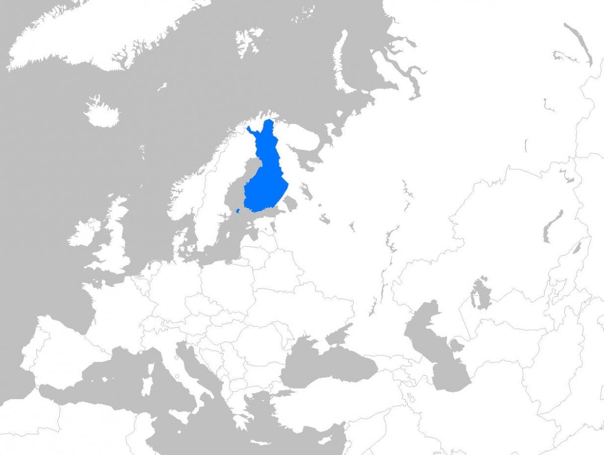 A finlândia no mapa da europa