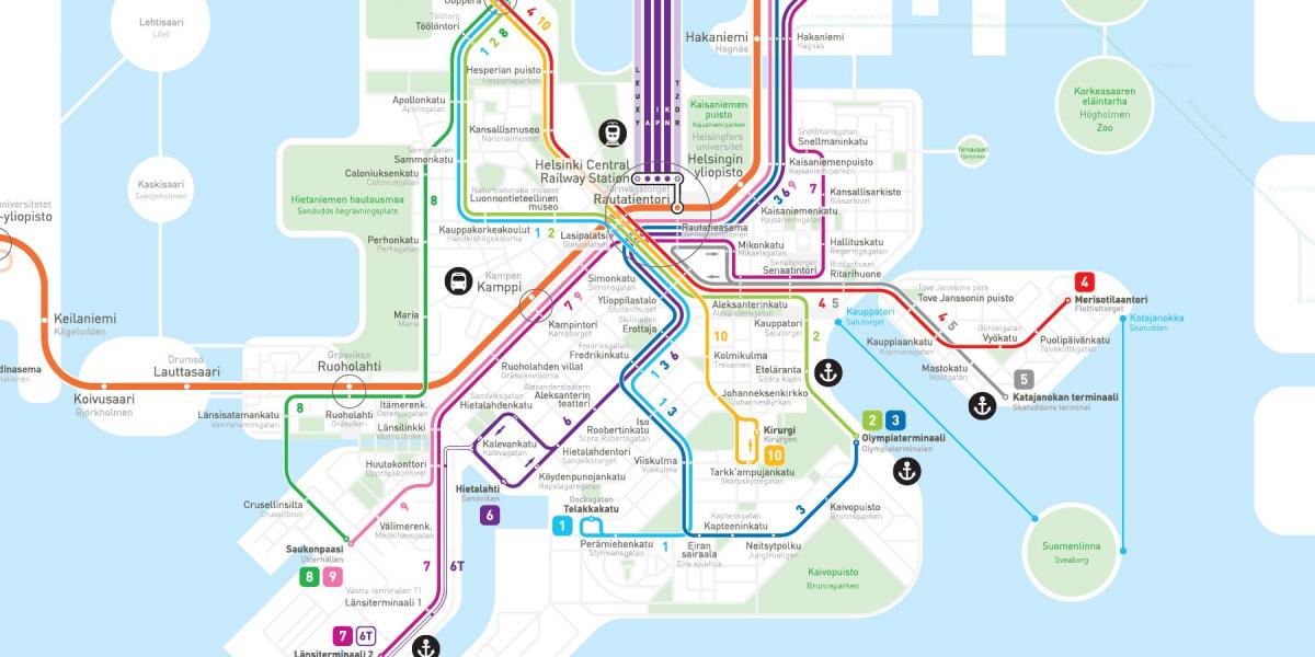 Mapa da Finlândia metro