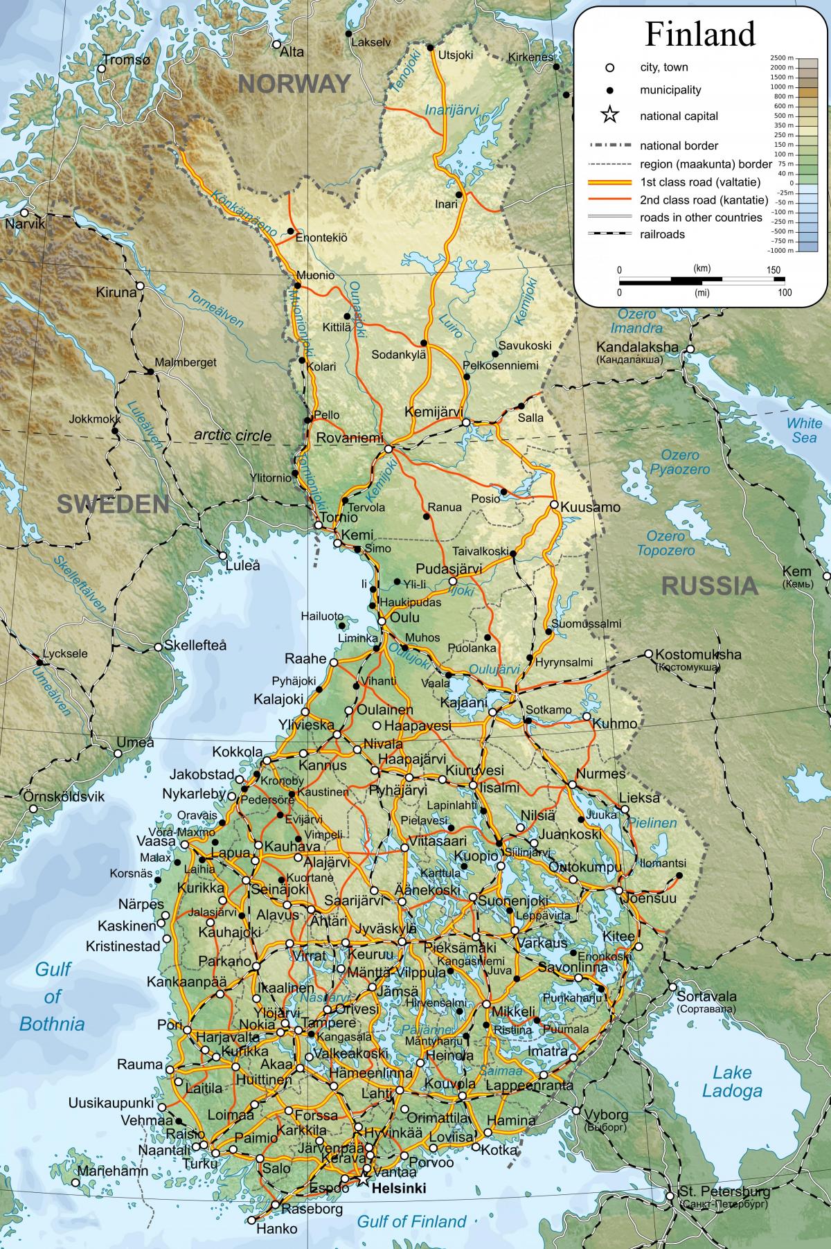 A finlândia no mapa
