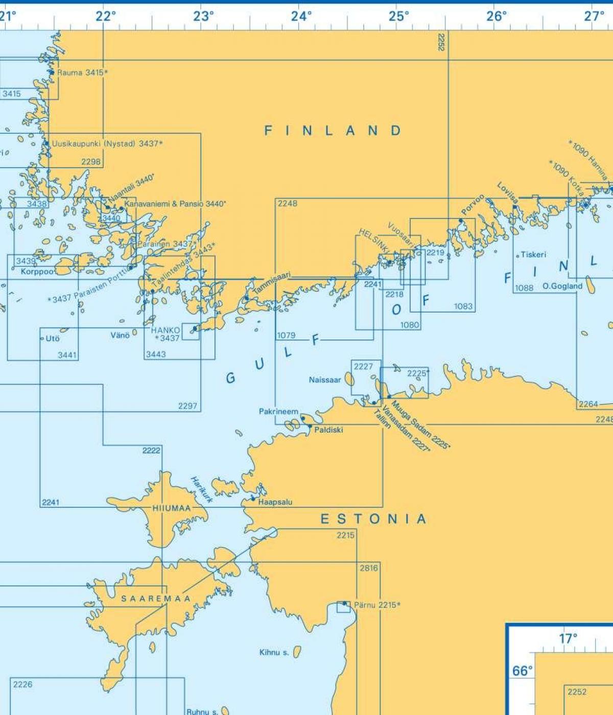 Mapa do golfo da Finlândia