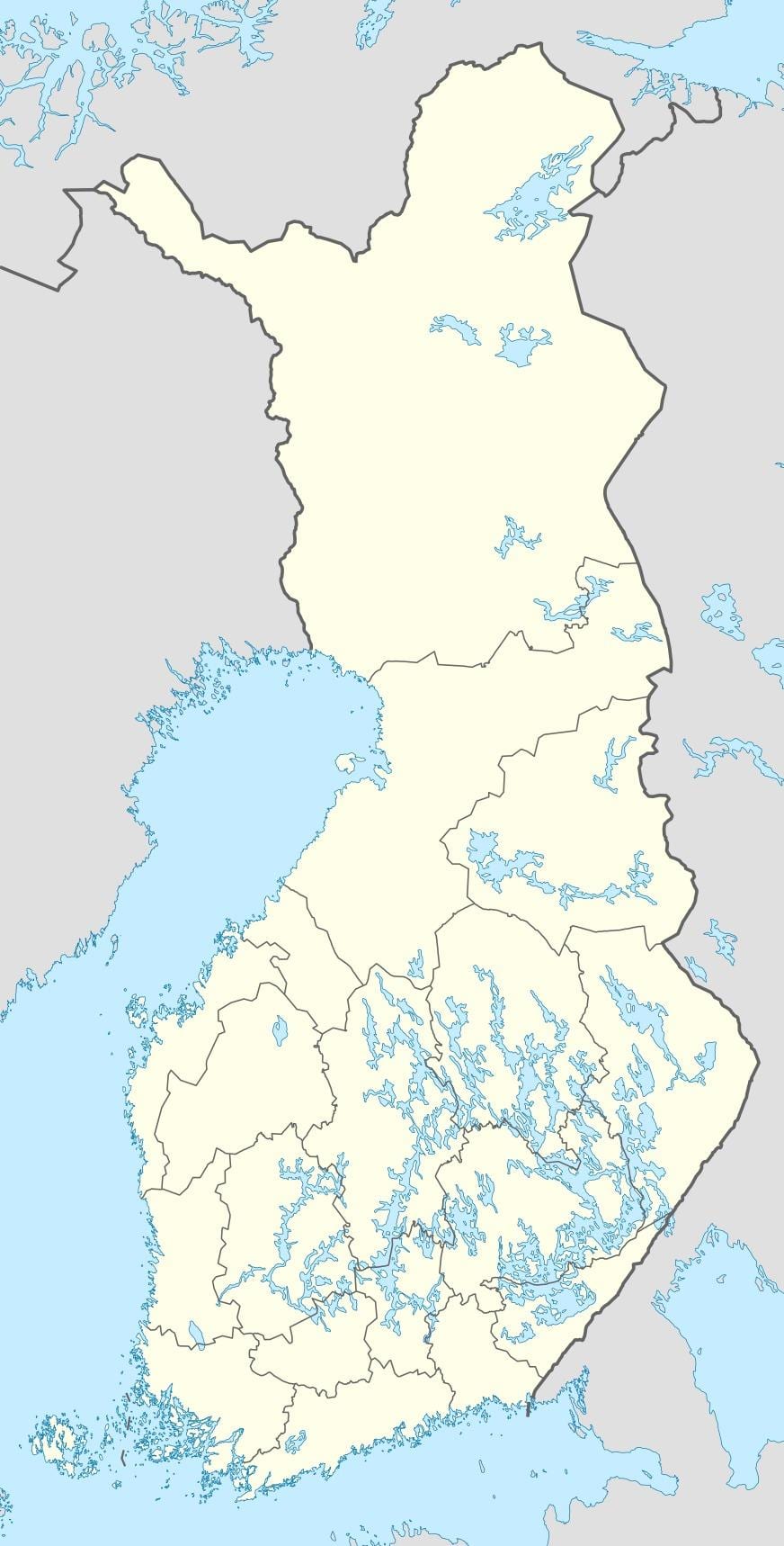 Finlândia mapa de localização