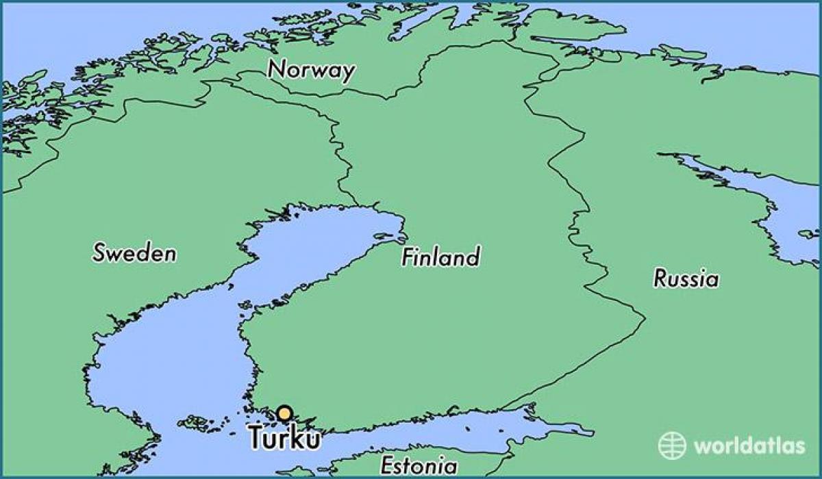 Turku Finlandia Mapa Mapa De Turku Finlandia Europa Do Norte Europa