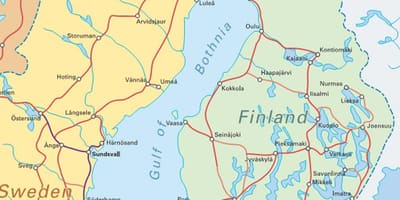 Finlândia trem mapa