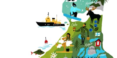 Finlândia mapa de viagens