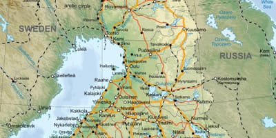 A finlândia no mapa