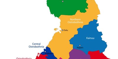 Finlândia províncias mapa