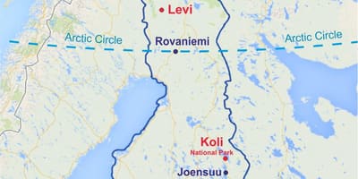 Mapa de Rovaniemi, Finlândia