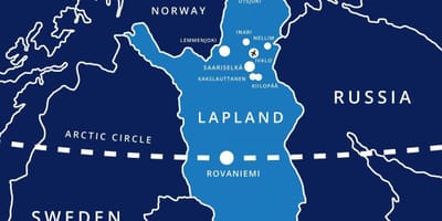 Mapa de saariselka Finlândia