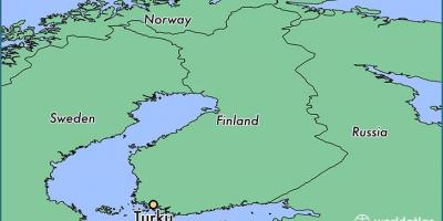 Mapa de turku, Finlândia